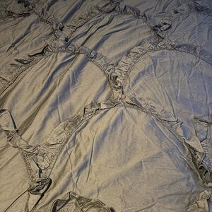 Black Ruffle Duvet Cover with 2 Shams